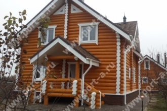 Отделка дома из бревна 